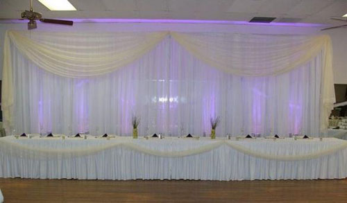 RK pipe and drapes for wedding