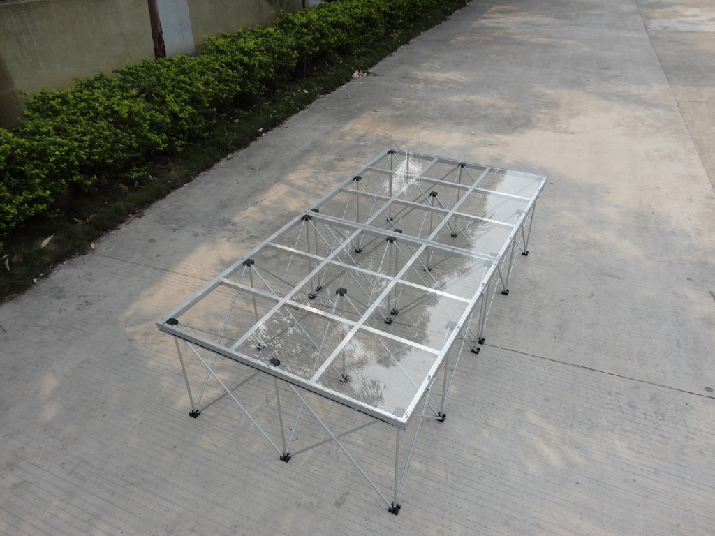 Portable glass stage