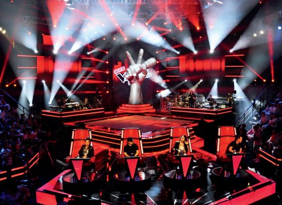 The voice of China stage