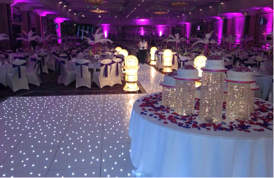 white LED dance floor 