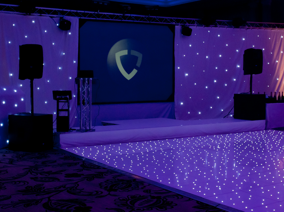 white LED dance floor 